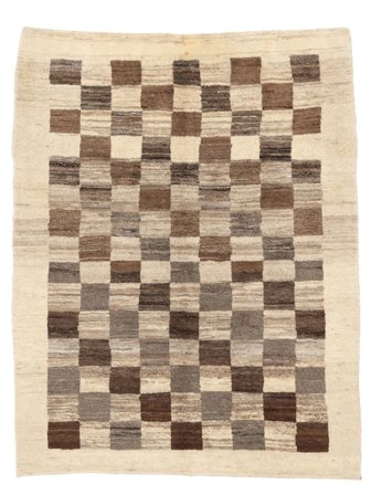 Gabbeh Persisk Fine Matta Handknuten 117X154 Brun/Beige Persien