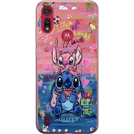 Motorola Moto E6s (2020) Gjennomsiktig deksel Stitch kunst