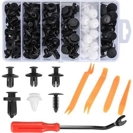 100 st Bilkaross Trim Clips, Bilfästen, Universella Auto Trim Clips, Plast Nylon Nitar Trim Clips för Bildörr Stötfångare