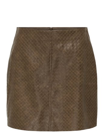 ONLY | Onlsaku Braid Faux Leather Skirt Otw | S