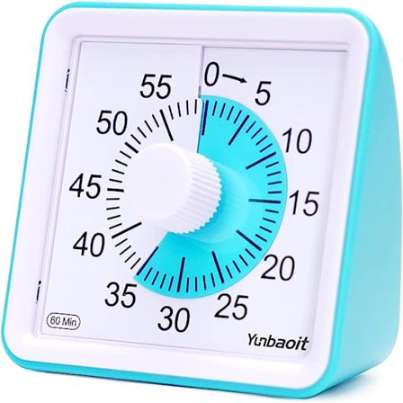 Visuell analog timer, tyst nedräkning, verktyg för tidshantering