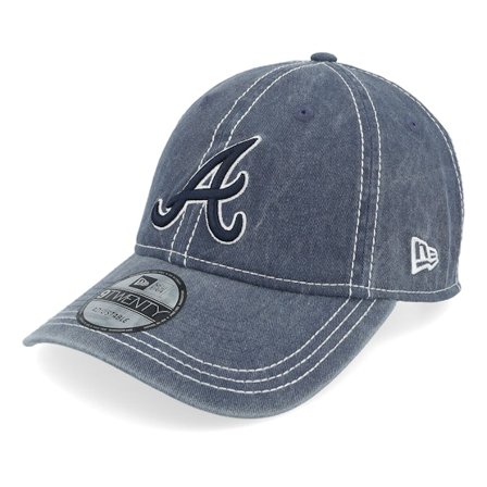New Era - MLB Bleu unconstructed Casquette - Atlanta Braves Washed Contrast 9TWENTY Navy Dad Cap @ Hatstore