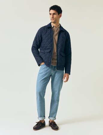 Lexington Clothing Classic Quilted Jacket - Navy - XL