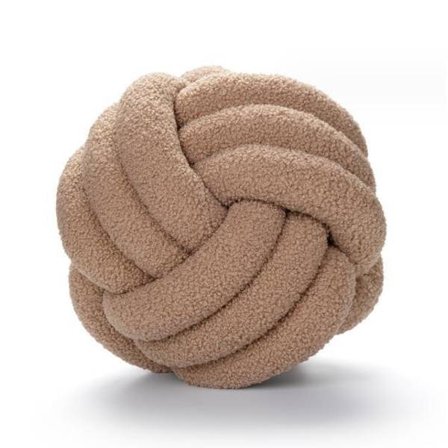 Handstickad Knuten Boll Lammull Kudde