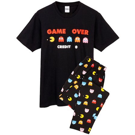 Pac-Man Game Over Pyjamas Set S Svart