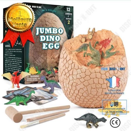 TD Giant Dinosaur Egg Arkeologisk utgrävning Set Dinosaur Egg Leker Gips Material Pedagogiska leksaker