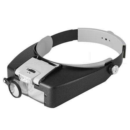 Hodebånd forstørrelsesglass Urmaker Håndfri Forstørrelsesglass med Li