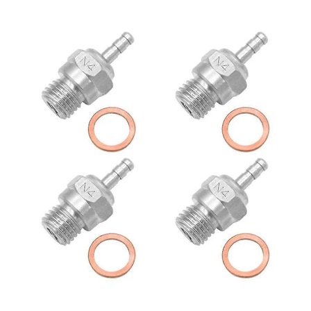 4 stk. Gløderør N4 Tændrør Nitro Motordele Erstatter Os For Redcat 1/8 1/10 Rc Bil Lastbil