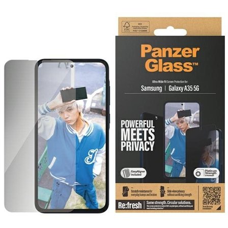 PanzerGlass Ultra-Wide Fit yksityisyyden suoja karkaistu lasi Samsung Galaxy A35 5G:lle