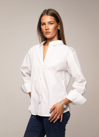 Ava Shirt Sugar White Poplin Sugar White Poplin / M
