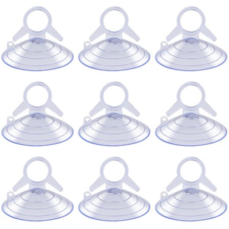 12 stk. akvariesugkopper i plast, sugekopper til akvarium, transparente vakuumsugkopper (4,5 x 4,5 cm, transparent farve)