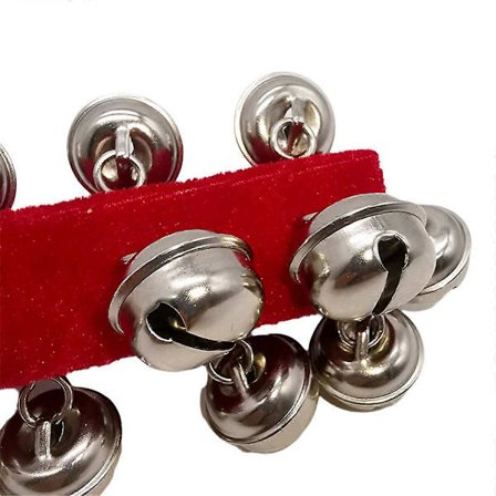 4 stk. Juleklokker Træhåndtag Bjælder Instrument