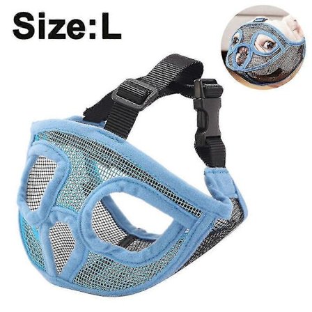 Kortnos Hundmunkorg Bulldog Munkorg, Hindra Hundar Från Att Bita Och Skälla Och Tugga, Husdjurstillbehör (l Blå)