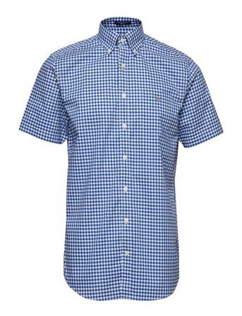 Reg Broadcloth Gingham Ss Bd Blue GANT