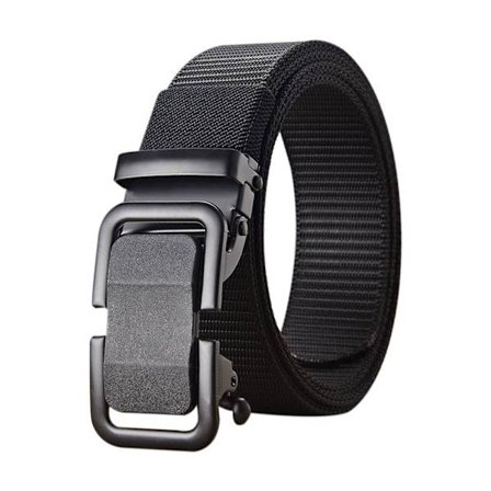 Nylon flettet belte automatisk spenne linning SVART