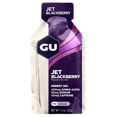 GU Jet Blackberry Gel Jet Blackberry 32 g, Sport & Velvære, Protein & Energi, Energigel