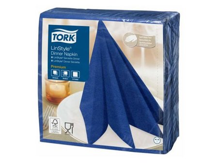 TORK Servett LinStyle blå 39x39cm 50/fp - Lyreco - Kök och servering - Servetter och dukar - Servett - 3-lagers