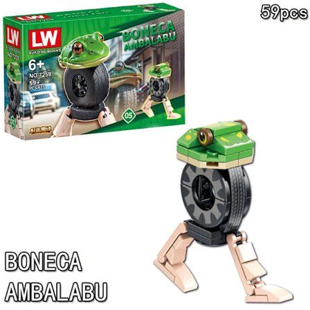 Italiensk Brainrot Dyr Tung Tung Tung Sahur Byggeklosser Tralalelo Tralala Hai BricksLeke Gave til Barn Barn Blindboks