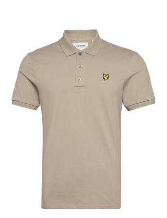 Plain Polo Shirt Polos Short-sleeved Beige Lyle & Scott