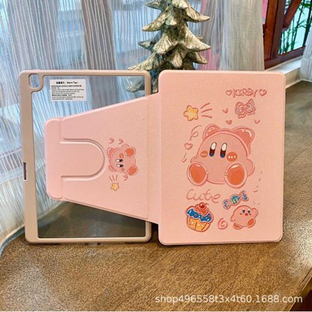 Fodral för iPad Air 1/2 9.7"/2017/2018 Ljusrosa Kirby Färgrotation