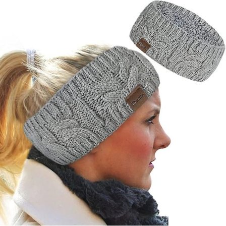 Talvipanta naisille villasta, korvaläppä naisille panta neulottu paksu fleecevuorella, lämpimät talvikorvasuojat H-TOP