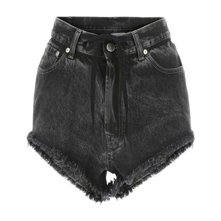Maison Margiela Denim Shorts Sort, Dame