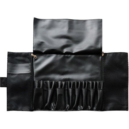 ING Rejse Makeup Børsteholder, Børstetaske, Rulle Makeup Børste Organizer, Kosmetik Børste Opbevaringstaske Bærbar Pose Sort