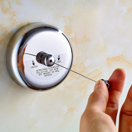 Uttrekkbar tørkestang for baderomsdusjrom - 304 rustfritt stål