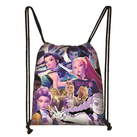 Kpop Demon Hunters Oxford Stof Snørepose – Studenter Taske. Style 6