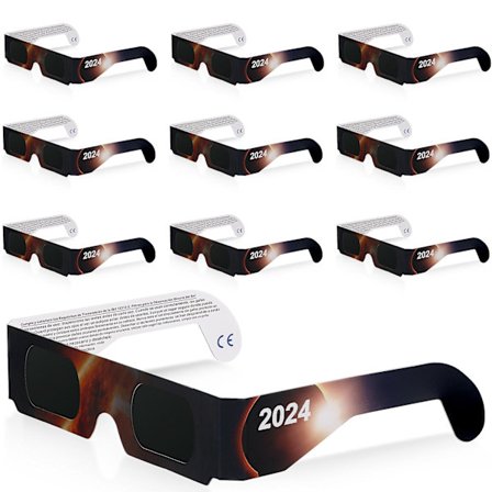 10 stk briller for solformørkelse Beskyttende briller for solformørkelse Briller for sikker solformørkelse for direkte solvisning