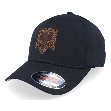 Iconic - Schwarz flexfit Cap - Albanian Eagle Patch Black Flexfit @ Hatstore
