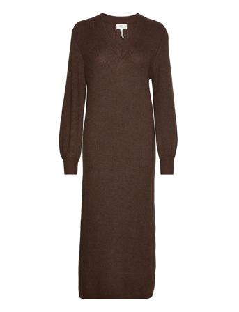 Objmalena L/S Knit Dress Maksimekko Juhlamekko Ruskea Object