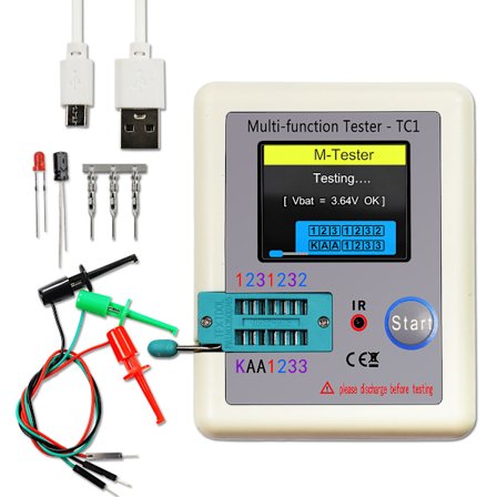 Multifunksjonell transistortester LCR-TC1 med fargegrafisk skjerm