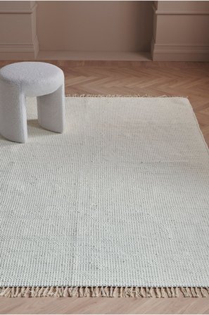 &Home - Kludetæppe Ludvika - Hvid - Bomulds- & kludetæpper - 70X150 - Fra Homeroom