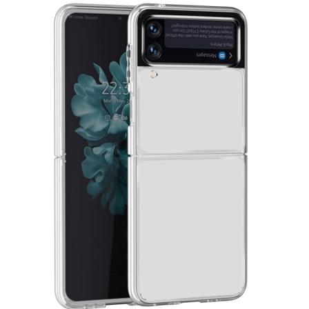 Gennemsigtig telefoncover kompatibel med Samsung Galaxy Z Flip 3 Anti-fingeraftryk beskyttende cover All Inclusive telefoncover