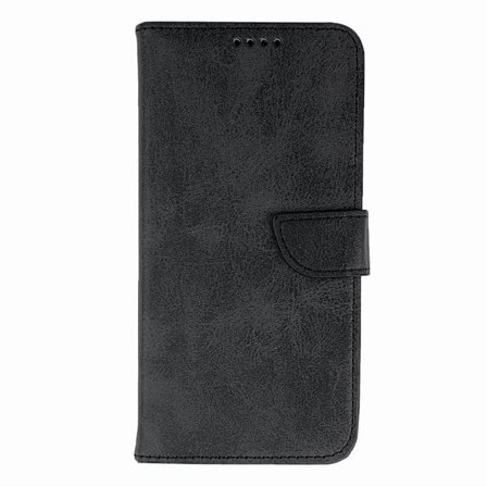 Kunstlærveske med kortspor for iPhone 16 - Svart