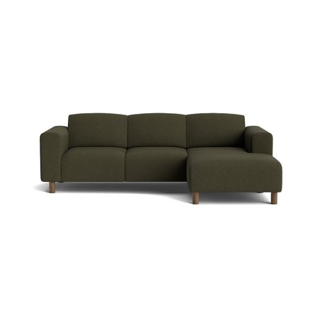Toledo chaiselong sofa, højrevendt - Loop Grøn - 238x152x78 - Sofa, chaiselong