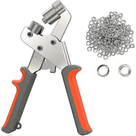 Öljettverktygssats Öljettpress Tång Manuell Hålsats Handhållen Öljettmaskin med 100 st Set