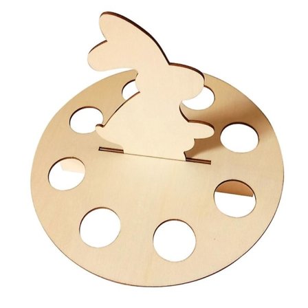 Luova puinen söpö kani-muotoinen pääsiäismunien teline 8 loven reikää Diy