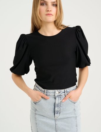 Gestuz Rifagz Balloon Blouse - Black - S