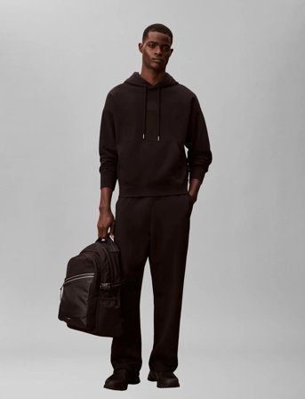 Calvin Klein Striped Utility Zip Round Backpa - Black - ONE SIZE