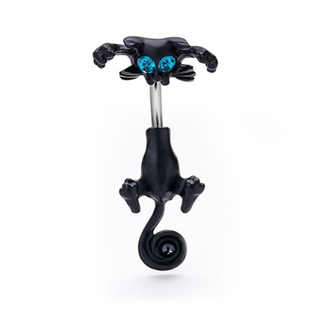 Ny Vintage Cat Pet Charm Design Navle Ring Body J