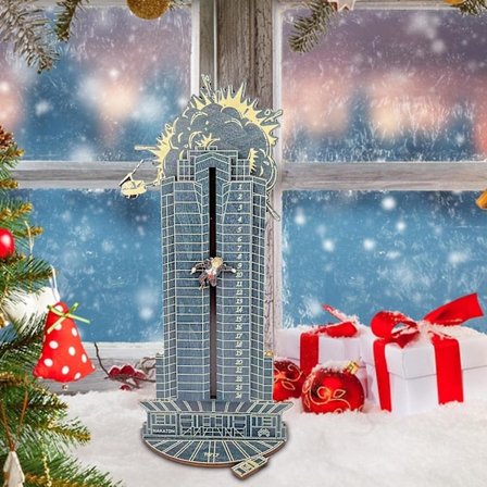 Die Hard Julekalender - Tredekorasjon til skrivebord, Slitesterk Die Hard Julekalender i tre til skrivebord (FMY)