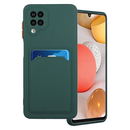 Samsung Galaxy M12 skal med korthållare - Grön