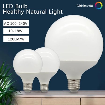 1-6 KPL E27 LED-lamppu 10W 15W 18W AC 220V 110V G80 G95 G120 Energiaa säästävä Global Light Lampada Ampulli led-lamppu Vanity-lamput