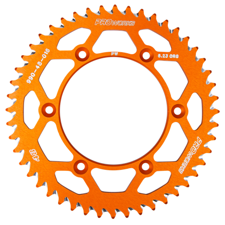Zadní Rozeta Proworks Aluminium Oranžová - KTM 250 EXC-F 2006-2026