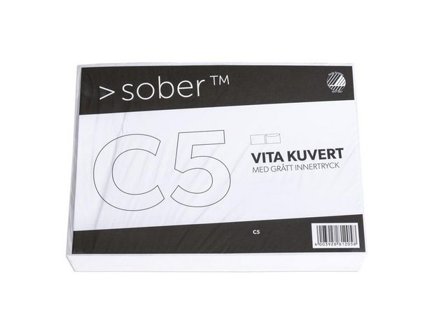SOBER Kuvert konsument C5 162x229mm fukthäftande 10/fp - Lyreco - Emballage och lagerutrustning > Kuvert och postemballage > Kuvert - C5