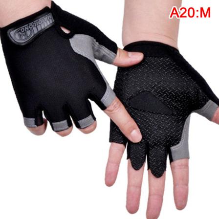 Cykling Anti-slip Anti-svett Herr Dam Half Finger Handskar Breat
