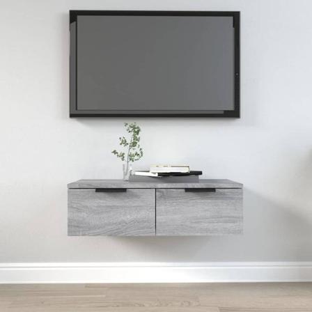 Vidaxl Väggskåp Grå Sonoma 68x30x20 Cm Konstruerat Trä Grå