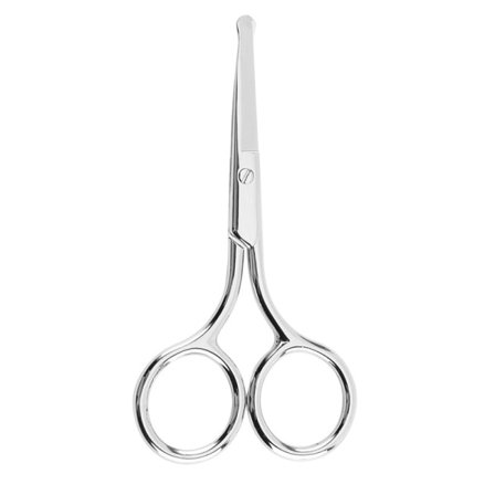 Liten saks, øyenbrynssaks, nesesaks med rund spiss, speilglans